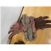 Image 5 : Qty 2 Carved Wooden Sculptures: Winged Lion & Mythological Figure w/ a Fish Tail, Misc Size