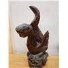 Image 7 : Qty 2 Carved Wooden Sculptures: Winged Lion & Mythological Figure w/ a Fish Tail, Misc Size