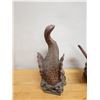 Image 9 : Qty 2 Carved Wooden Sculptures: Winged Lion & Mythological Figure w/ a Fish Tail, Misc Size