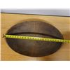 Image 11 : Wooden Oval Serving Bowl (cracked) 15" x 24" x 5"H
