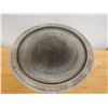 Image 3 : Vintage  Turned Wood Round Pedestal Offering Tray (cracked) 18" Dia, 11"H