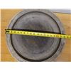 Image 8 : Vintage  Turned Wood Round Pedestal Offering Tray (cracked) 18" Dia, 11"H