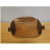 Image 10 : Vintage Wooden Dough Trencher Bowl w/ Handles (cracked) 14" x 22" x 6.5" H