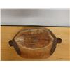 Image 11 : Vintage Wooden Dough Trencher Bowl w/ Handles (cracked) 14" x 22" x 6.5" H