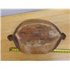 Image 14 : Vintage Wooden Dough Trencher Bowl w/ Handles (cracked) 14" x 22" x 6.5" H
