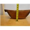 Image 16 : Vintage Wooden Dough Trencher Bowl w/ Handles (cracked) 14" x 22" x 6.5" H