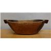Image 1 : Vintage Wooden Dough Trencher Bowl w/ Handles (cracked) 14" x 22" x 6.5" H