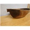 Image 8 : Vintage Wooden Dough Trencher Bowl w/ Handles (cracked) 14" x 22" x 6.5" H