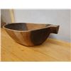 Image 9 : Vintage Wooden Dough Trencher Bowl w/ Handles (cracked) 14" x 22" x 6.5" H