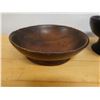 Image 3 : Qty 2 Carved Wooden Footed Bowls, Misc Sizes