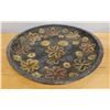 Image 1 : Wooden Tray w/ Painted Flower Motif (cracked) 22"L