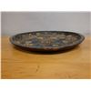 Image 2 : Wooden Tray w/ Painted Flower Motif (cracked) 22"L