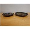 Image 2 : Qty 2 Wooden Trays w/ Painted Flower Motif, Misc Sizes