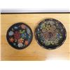 Image 3 : Qty 2 Wooden Trays w/ Painted Flower Motif, Misc Sizes