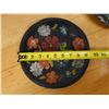 Image 6 : Qty 2 Wooden Trays w/ Painted Flower Motif, Misc Sizes
