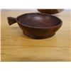 Image 5 : Wooden Dough Trencher Bowl & Round Bowl w/ Handle, Misc Sizes