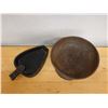 Image 2 : Vintage Flat Iron & Footed Bowl (cracked), Misc Sizes
