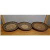 Image 1 : Qty 3 Round Woven Baskets, Misc Sizes