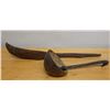 Image 1 : Traditional Wood & Coconut Shell Ladle 15"L & Wooden Spoon 25" L