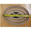 Image 15 : Qty 2 Hand-Woven Baskets - 1 w/ Wood Center, Misc Sizes