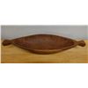 Image 1 : Carved Wooden Feasting Ceremonial Bowl w/ Handles 8" x 25" x 4.5" H