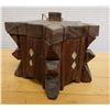Image 1 : Carved Wooden Spice Box w/ Lid 7" Dia, 5"H