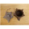 Image 3 : Carved Wooden Spice Box w/ Lid 7" Dia, 5"H