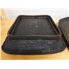 Image 11 : Qty 2 Serving Trays: Round & 2-Part Footed Square Dish, Misc Sizes
