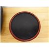 Image 5 : Qty 2 Serving Trays: Round & 2-Part Footed Square Dish, Misc Sizes