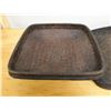 Image 9 : Qty 2 Serving Trays: Round & 2-Part Footed Square Dish, Misc Sizes