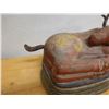 Image 4 : Carved Wooden Nandi Bull Figurine Trinket Box 14" x 7" x 9" H
