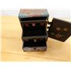 Image 15 : Qty 2 Wooden Hinged Jewelry Boxes w/ Interior Drawers, Misc Sizes