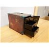 Image 16 : Qty 2 Wooden Hinged Jewelry Boxes w/ Interior Drawers, Misc Sizes