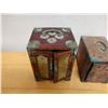 Image 3 : Qty 2 Wooden Hinged Jewelry Boxes w/ Interior Drawers, Misc Sizes