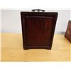 Image 7 : Qty 2 Wooden Hinged Jewelry Boxes w/ Interior Drawers, Misc Sizes