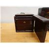 Image 3 : Qty 2 Wooden Hinged Jewelry Boxes w/ Interior Drawers, Misc Sizes