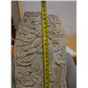 Image 10 : Carved Stone Asian Bodhisattvas Wall Hanging 12.5" x 26"