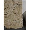 Image 3 : Carved Stone Asian Bodhisattvas Wall Hanging 12.5" x 26"