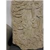 Image 4 : Carved Stone Asian Bodhisattvas Wall Hanging 12.5" x 26"