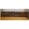 Image 1 : Carved 2-Section Wooden Panel w/ Mythical Creatures & Foliage 12" x 62" Total