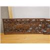 Image 2 : Carved 2-Section Wooden Panel w/ Mythical Creatures & Foliage 12" x 62" Total