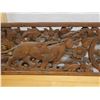 Image 5 : Carved 2-Section Wooden Panel w/ Mythical Creatures & Foliage 12" x 62" Total