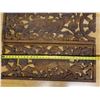Image 6 : Carved 2-Section Wooden Panel w/ Mythical Creatures & Foliage 12" x 62" Total