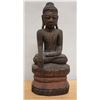 Image 1 : Carved Wooden Shan Buddha Statue 8" x 20" H