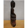 Image 3 : Carved Wooden Shan Buddha Statue 8" x 20" H