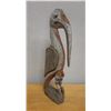 Image 1 : Carved Wooden Sabut Bird Statue Marked C479, 8" x 21"H