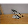 Image 3 : Metal Bird Sculpture on Stone Base Signed by Artist 23" x 9" H