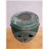 Image 3 : Ceramic Barrel-Shaped Stand w/ Stud Accents 13" Dia, 18" H