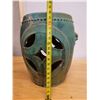 Image 7 : Ceramic Barrel-Shaped Stand w/ Stud Accents 13" Dia, 18" H