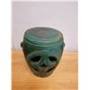 Image 2 : Ceramic Barrel-Shaped Stand w/ Stud Accents 13" Dia, 18" H
